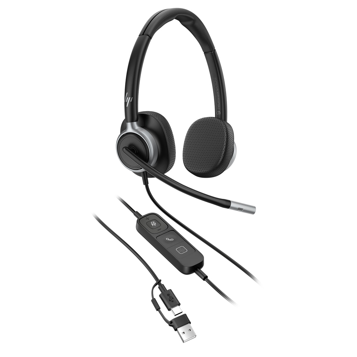 HP Poly Mission 615 Monaural USB Wired Headset (Bulk)