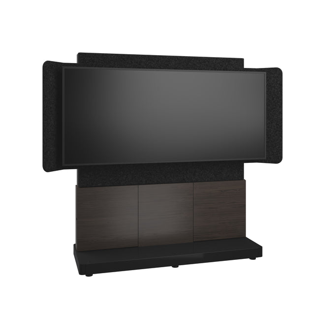 Middle Atlantic ForumTM Free-Standing 66" (3 Bay) Display Stand for (1) 81" 21:9 Ultra-Wide Display, Dark Colorway