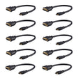 StarTech.com 8in (20cm) HDMI to DVI Adapter, DVI-D to HDMI (1920x1200p), 10 Pack, HDMI Male to 24 Pin DVI-D Female, Digital Monitor Adapter Cable M/F, HDMI to DVI Display Cord, Black