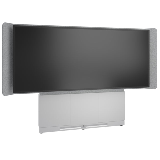 Middle Atlantic ForumTM Floor-to-Wall Mounted 66" (3 Bay) Display Stand for (1) 105" 21:9 Ultra-Wide Display, Light Colorway