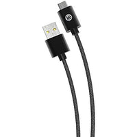 iEssentials Charge & Sync Cable USB-C to USB-A Braided 6ft - Black