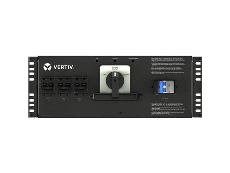 Vertiv VMBC-20KMVRT4U maintenance bypass panel (MBP) 180 - 208 V Black 20000 A
