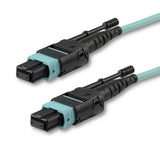 StarTech.com 10m (30ft) MTP(F)/PC OM3 Multimode Fiber Optic Cable, 12F Type-A, OFNP Plenum, 50/125µm LOMMF, 40G Networks, Low Insertion Loss, MPO Fiber Jumper Cord