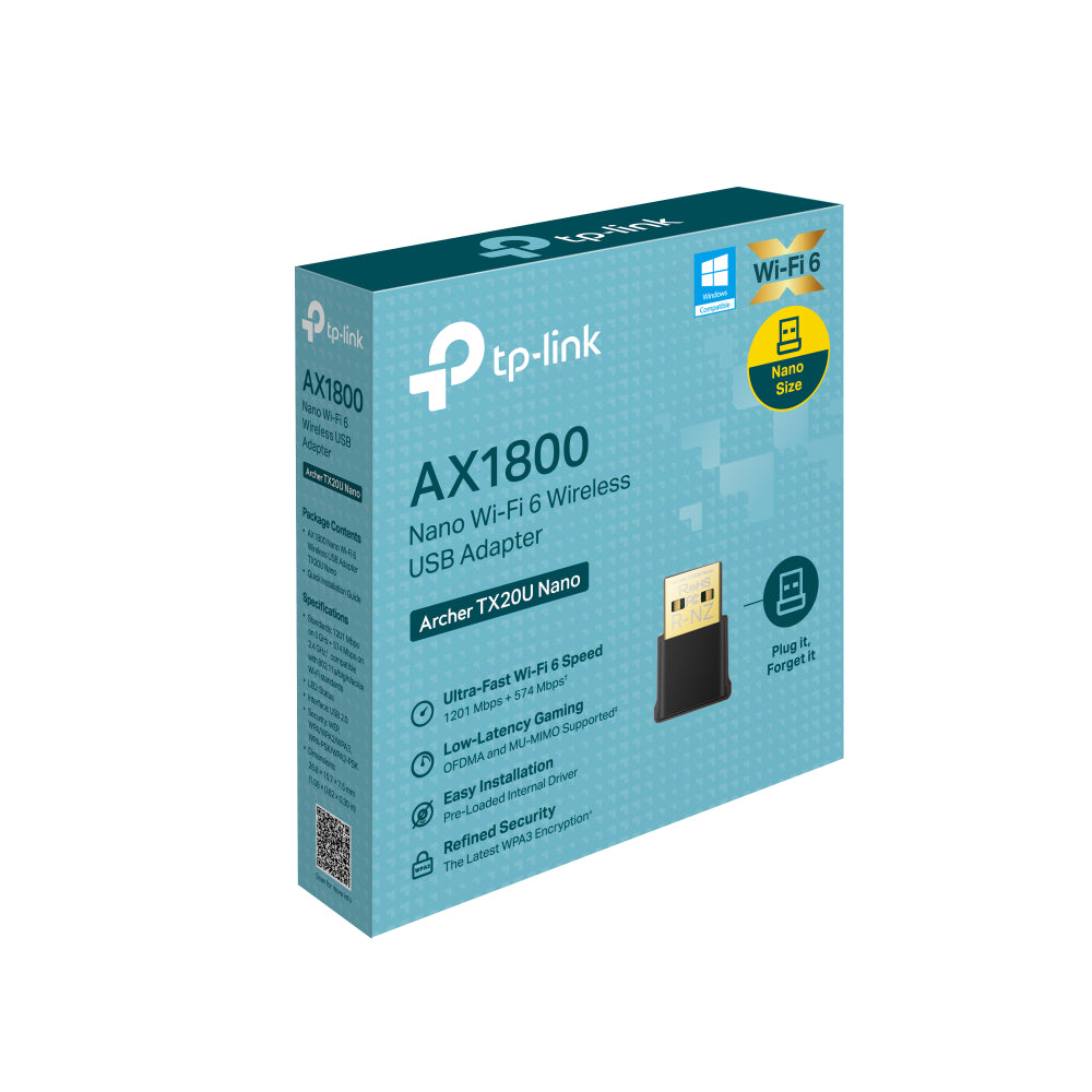 TP-Link Archer AX1800 Nano Wi-Fi 6 Wireless USB Adapter