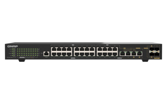 QNAP QSW-M2130P-2C2S26T network switch Managed L2 2.5G Ethernet (100/1000/2500) Power over Ethernet (PoE) 1U Black