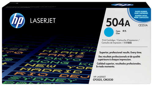 HP 504A Cyan Original LaserJet Toner Cartridge