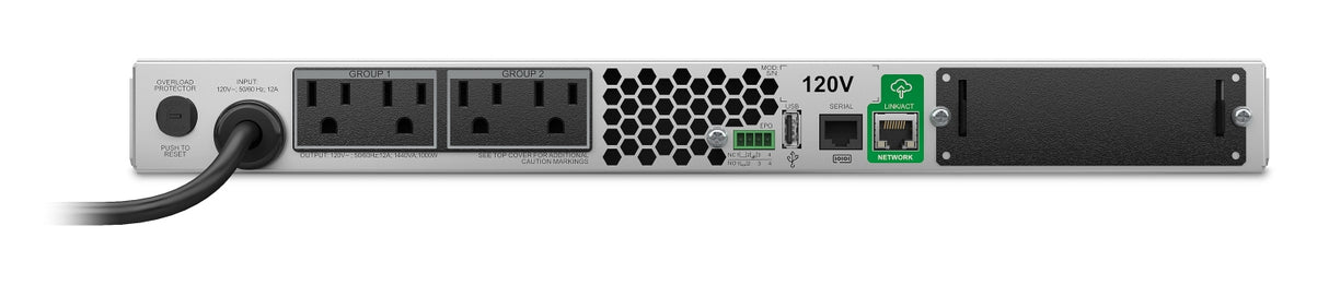APC SMT1500RM1UC uninterruptible power supply (UPS) Line-Interactive 1.44 kVA 1000 W 4 AC outlet(s)
