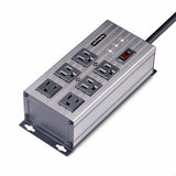 StarTech.com 6-Outlet Industrial Power Strip 125V/15A, EMI/RFI Isolation, Surge Protection, Mountable PDU, Attached 8ft/2.4m Cord, NEMA 5-15P/R, UL Listed, TAA