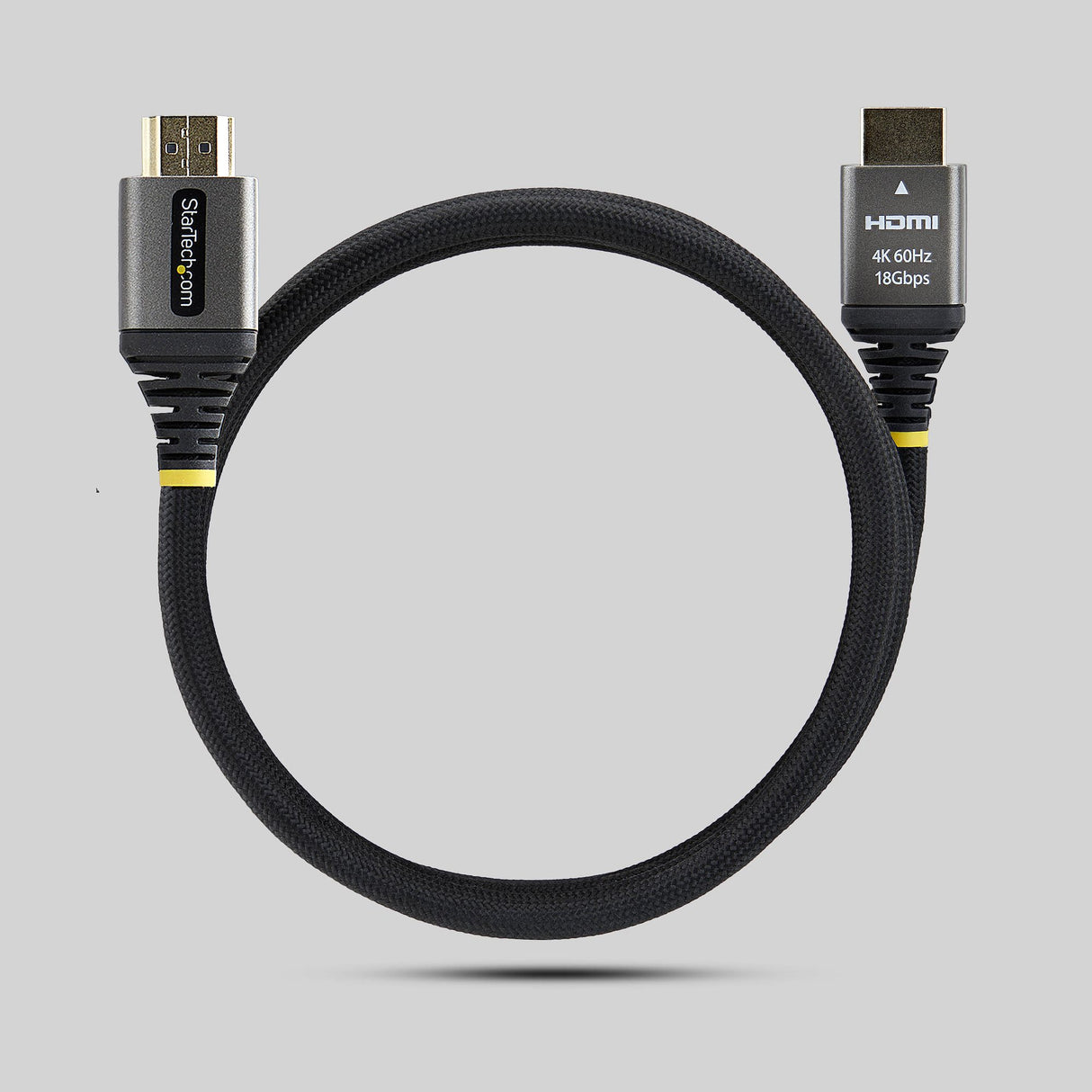 StarTech.com 3ft (91cm) Premium Certified High Speed HDMI Cable, Ultra Flexible HDMI Cable, 4K 60Hz/1440p 144Hz w/HDR10/ARC, 18Gbps, High Flex Braided HDMI Cord