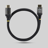 StarTech.com 3ft (91cm) Premium Certified High Speed HDMI Cable, Ultra Flexible HDMI Cable, 4K 60Hz/1440p 144Hz w/HDR10/ARC, 18Gbps, High Flex Braided HDMI Cord