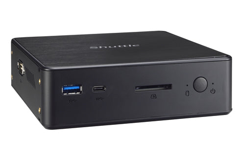 Shuttle Nano PC NC10U7 , Intel i7-8565U, 1x HDMI, 1x DP, 1x 2.5" bay, 1x M.2, 1x LAN, 1x COM, Wifi, 24/7 permanent operation, incl. VESA & Stand