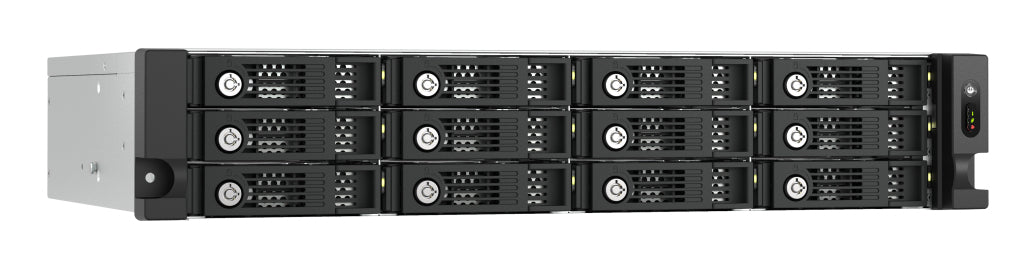 QNAP TL-R1200PES-RP storage drive enclosure HDD/SSD enclosure Black, Grey 2.5/3.5"