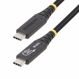 StarTech.com 1.6ft (50cm) USB4 Cable 40Gbps, 240W (5A) Power Delivery, 8K 120Hz / 4K 240Hz DP Alt Mode, USB-IF Certified USB-C Cable - Thunderbolt Compatible
