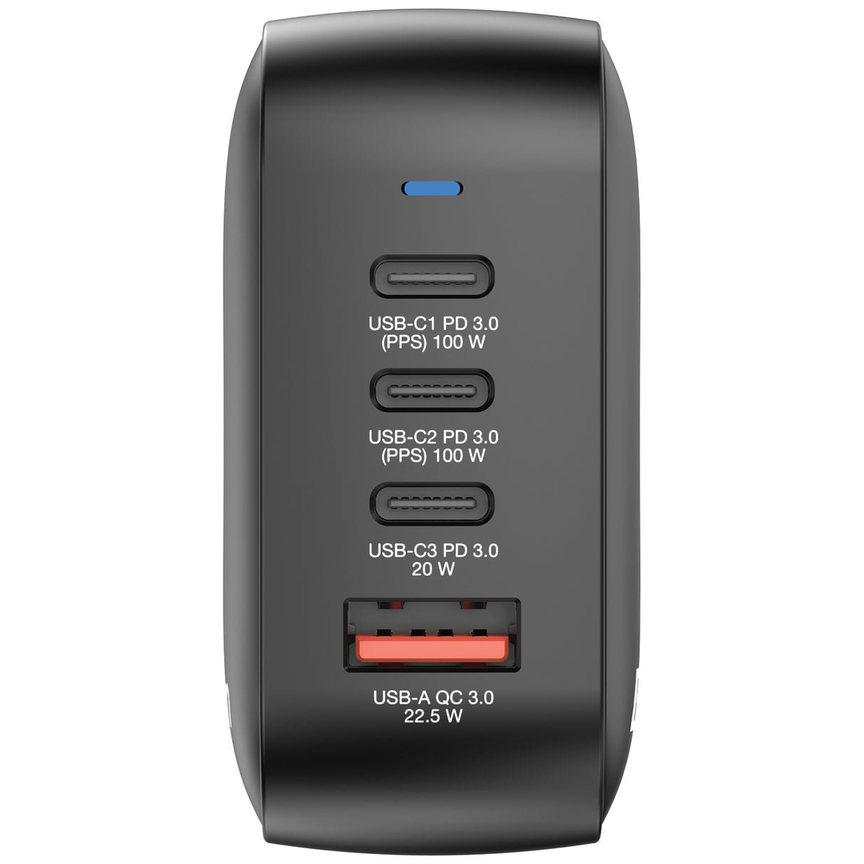 Verbatim Mini GaN Charger 100W 4 Port US plug with EU and UK adaptors