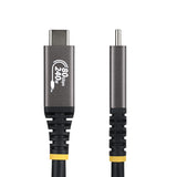 StarTech.com 1.5m (5ft) USB4 Cable, 80Gbps, USB-IF Certified USB-C Cable, 240W PD, 8K 120Hz/4K 240Hz DP2.1 DP80, TPE Jacket, Thunderbolt 4 Compatible - Black USB-C Cord