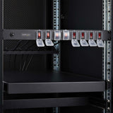 StarTech.com 8-Outlet Horizontal Rack Mount PDU, 1U Power Strip, Individual Outlet On/Off Switches w/Covers, 15A Circuit Breaker, 8ft/2.4m Cord, NEMA 5-15P/R, TAA