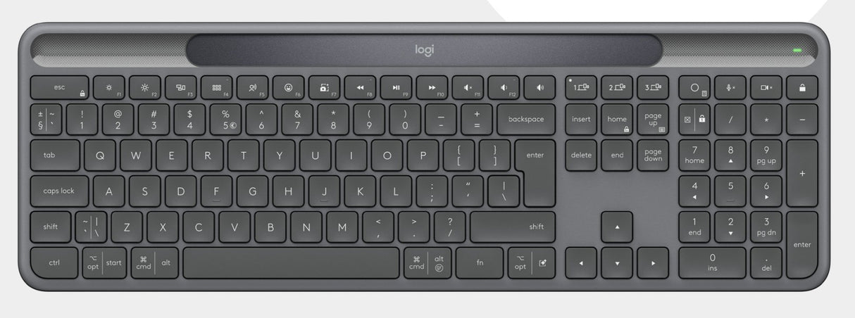 Logitech Signature Slim Solar+ K980 for Business keyboard Universal RF Wireless + Bluetooth QWERTY US English Graphite