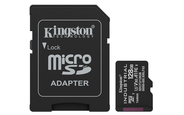 Kingston Technology 128GB microSDXC Industrial C10 A1 pSLC Card + SD Adapter