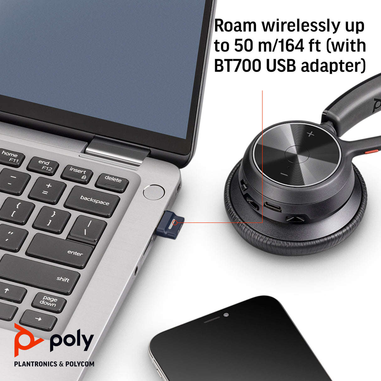 HP Poly Voyager 4310 USB-A Headset +BT700 dongle