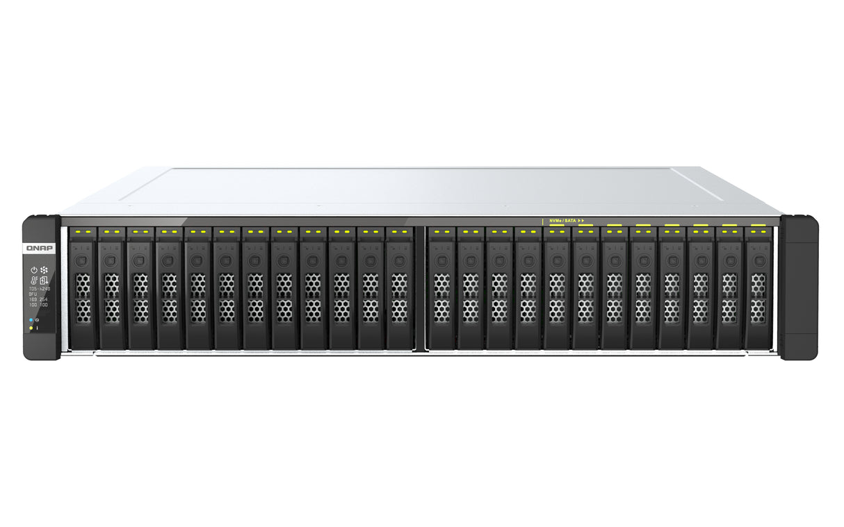 QNAP TDS-h2489FU NAS Rack (2U) Intel Xeon Silver 4314 512 GB DDR4 0 TB QuTS hero Black, Silver