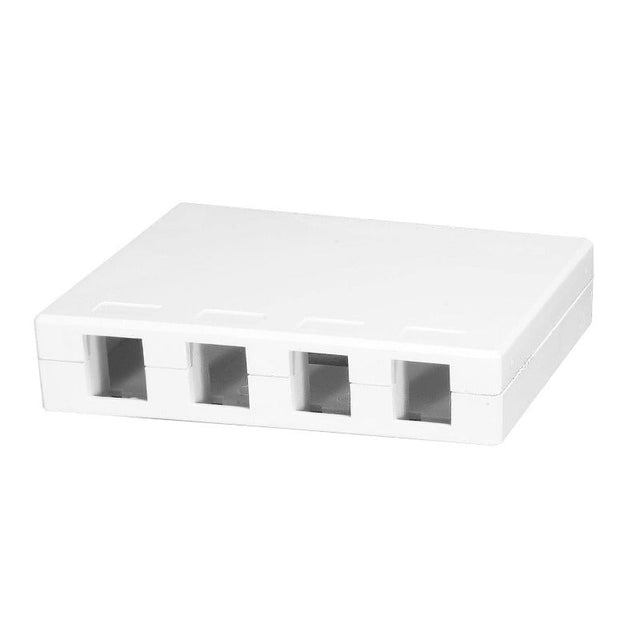 Wavenet- Surface Mount Box, Adhesive Strip & Mounting Screws 4-Pt,  WHITE