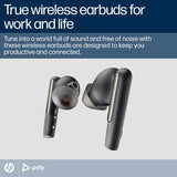 HP Poly Poly Voyager Free 60 UC Carbon Black Earbuds +BT700 USB-A Adapter +Basic Charge Case