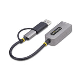 StarTech.com 2.5GbE USB-C to Ethernet Adapter with USB-A Converter, NBASE-T NIC, USB 3.0 Type-C 2.5/1G Multi Speed Network, Thunderbolt Compatible, Windows & Mac