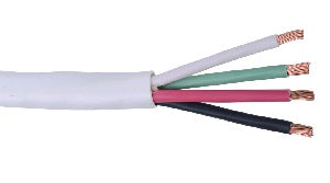 22ga 4c, Solid, Security Quad Wire, CMR - 1000ft, White
