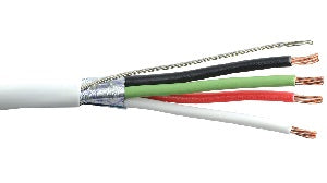 18ga 3c, Stranded, Shielded, FT6/CMP, White - 1000ft