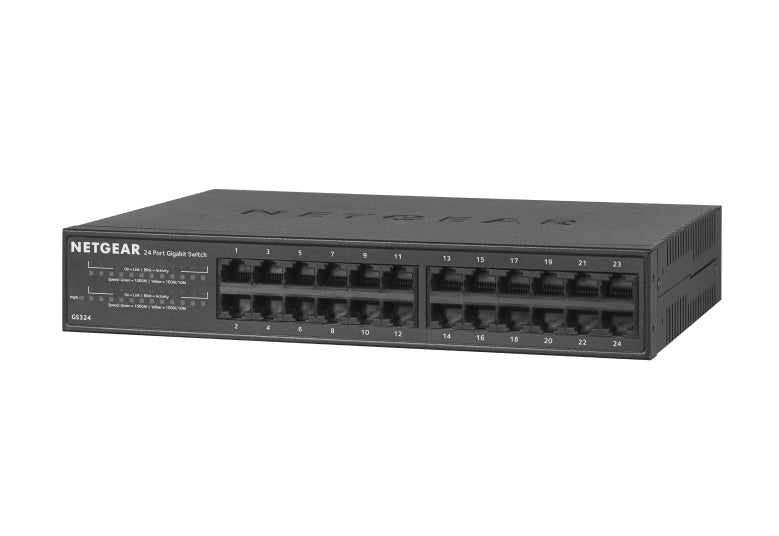 NETGEAR GS324 Unmanaged Gigabit Ethernet (10/100/1000) 1U Black