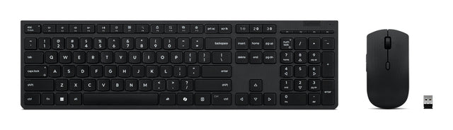 Lenovo 4X31R64327 keyboard Mouse included Office RF Wireless + Bluetooth Canadian Black
