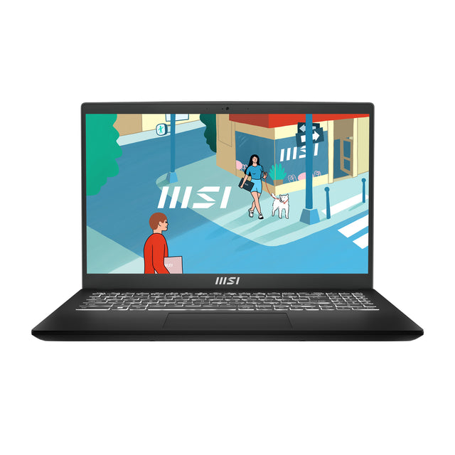 MSI Modern 15 H B13M-213US Intel® Core™ i9 i9-13900H Laptop 39.6 cm (15.6") Full HD 32 GB DDR4-SDRAM 1 TB SSD Wi-Fi 6E (802.11ax) AZERTY Windows 11 Pro Black