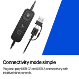 HP Poly Mission 625 Stereo USB Wired Headset (Bulk)
