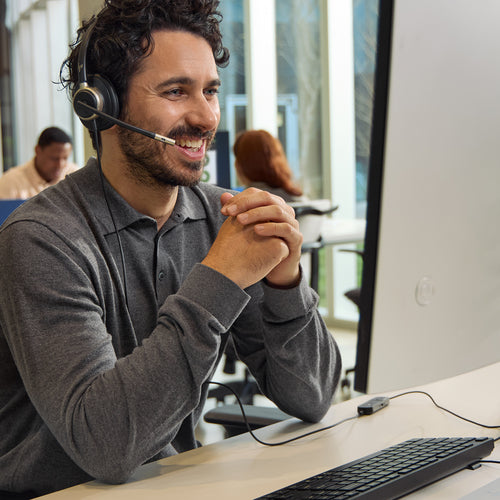 HP Poly Mission 615 Monaural USB Wired Headset TAA