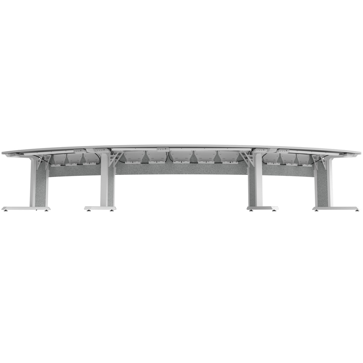 Middle Atlantic ForumTM Arc Table for up to 7 People, 30" Seated Height, Light Colorway