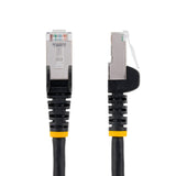 StarTech.com 1ft CAT6a Ethernet Cable - Black - Low Smoke Zero Halogen (LSZH) - 10GbE 500MHz 100W PoE++ Snagless RJ-45 w/Strain Reliefs S/FTP Network Patch Cord