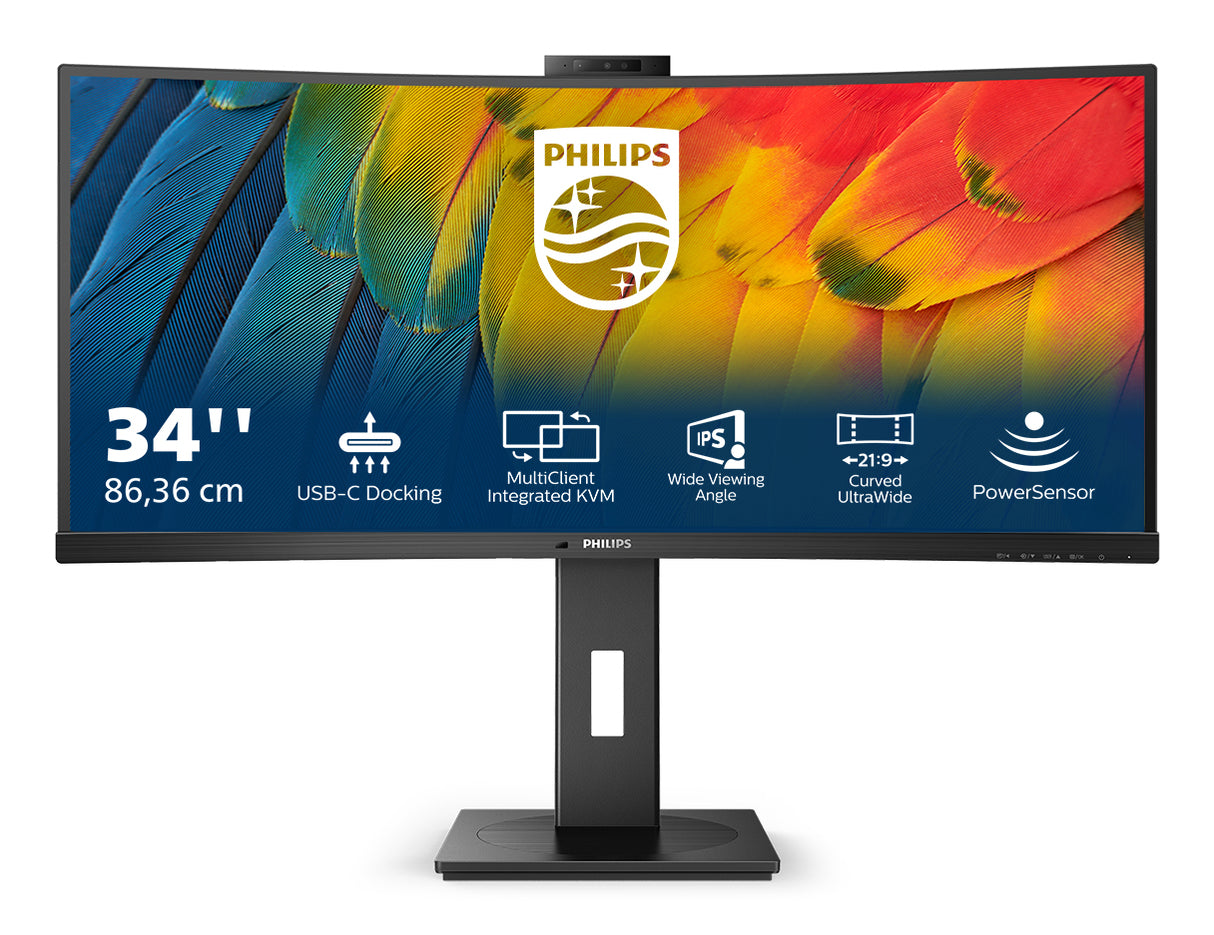 Philips 5000 series 34B1U5600CH/27 computer monitor 86.4 cm (34") 3440 x 1440 pixels Wide Quad HD LCD Black
