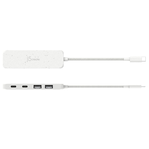 j5create Eco-Friendly USB-C to 4-Port Type-C & Type-A Gen 2 Hub