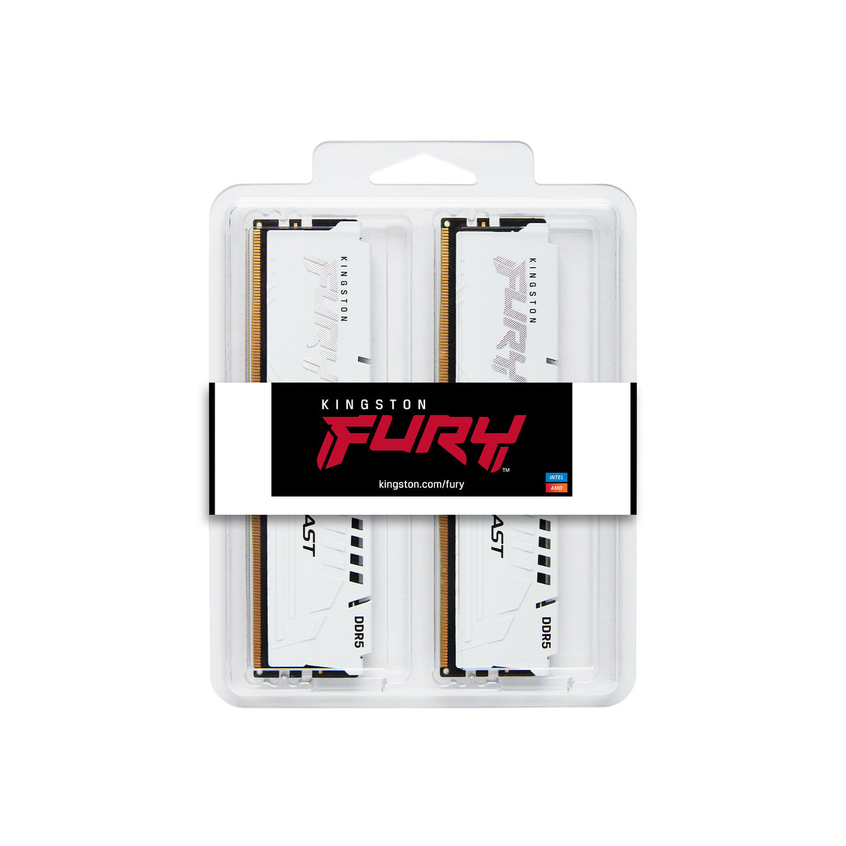Kingston Technology FURY Beast 64GB 6000MT/s DDR5 CL36 DIMM (Kit of 2) White EXPO