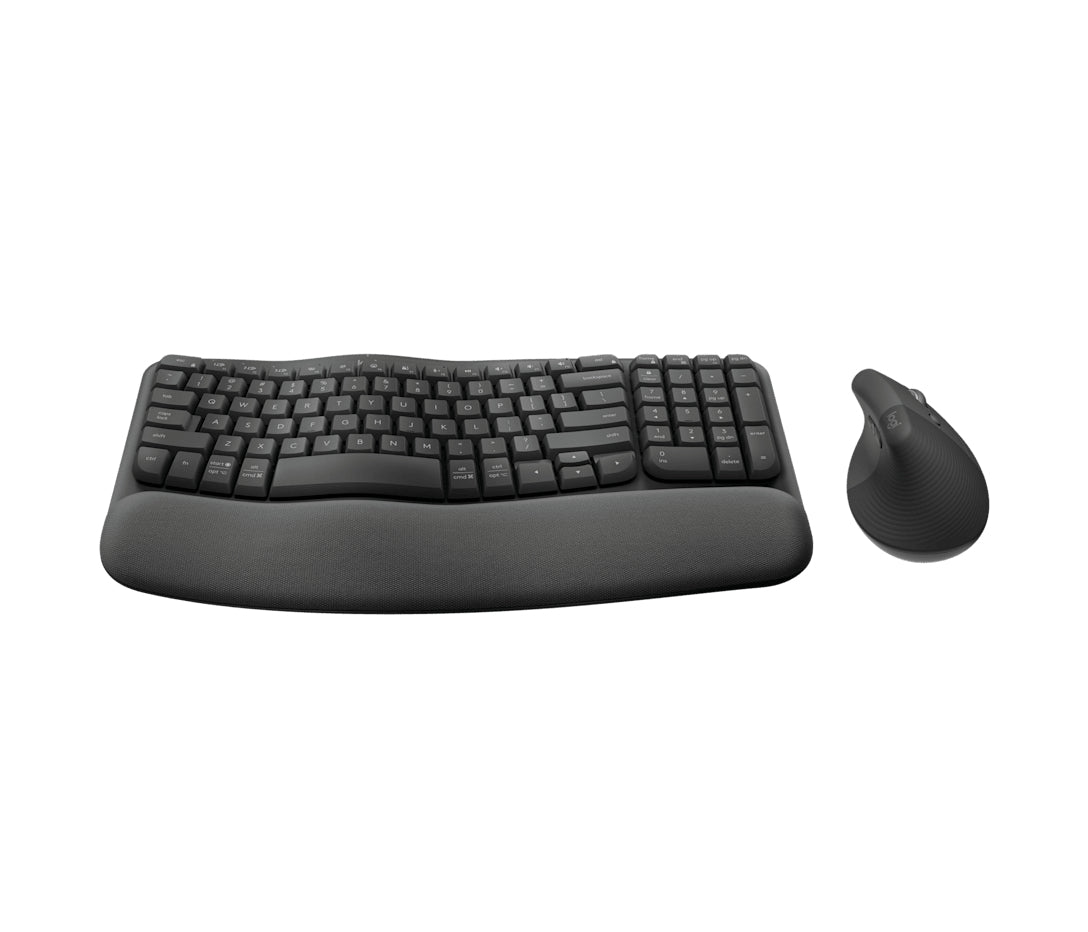 Logitech Wave Keys and Lift Combo keyboard Mouse included Universal Bluetooth QWERTY US English Graphite