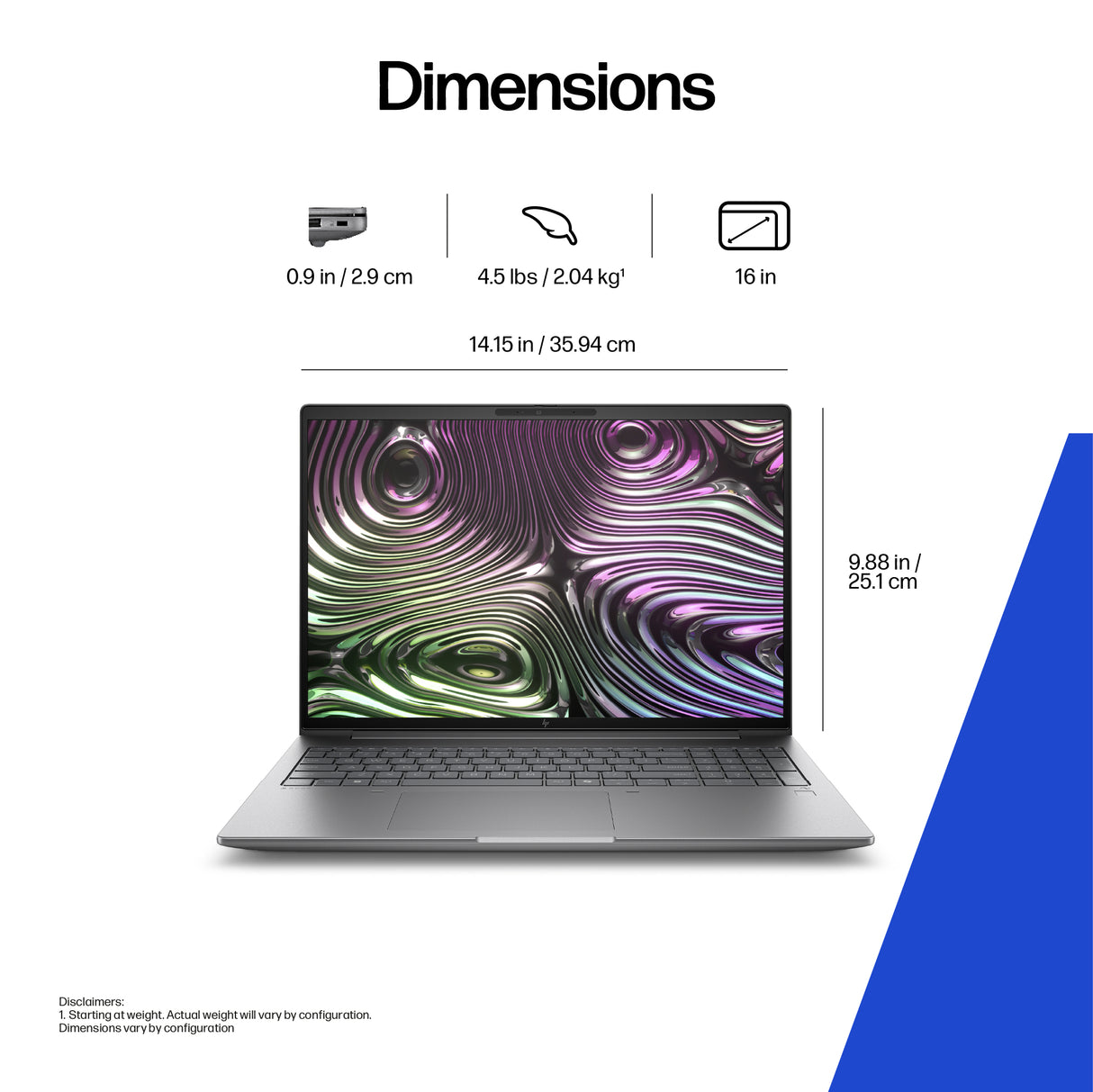 HP Zbook X G1i 16 inch Mobile Workstation PC Wolf Pro Security Edition Intel Core Ultra 7 265HX 40.6 cm (16") WUXGA 64 GB DDR5-SDRAM 1 TB SSD NVIDIA RTX PRO 1000 Blackwell Wi-Fi 7 (802.11be) Windows 11 Pro Silver