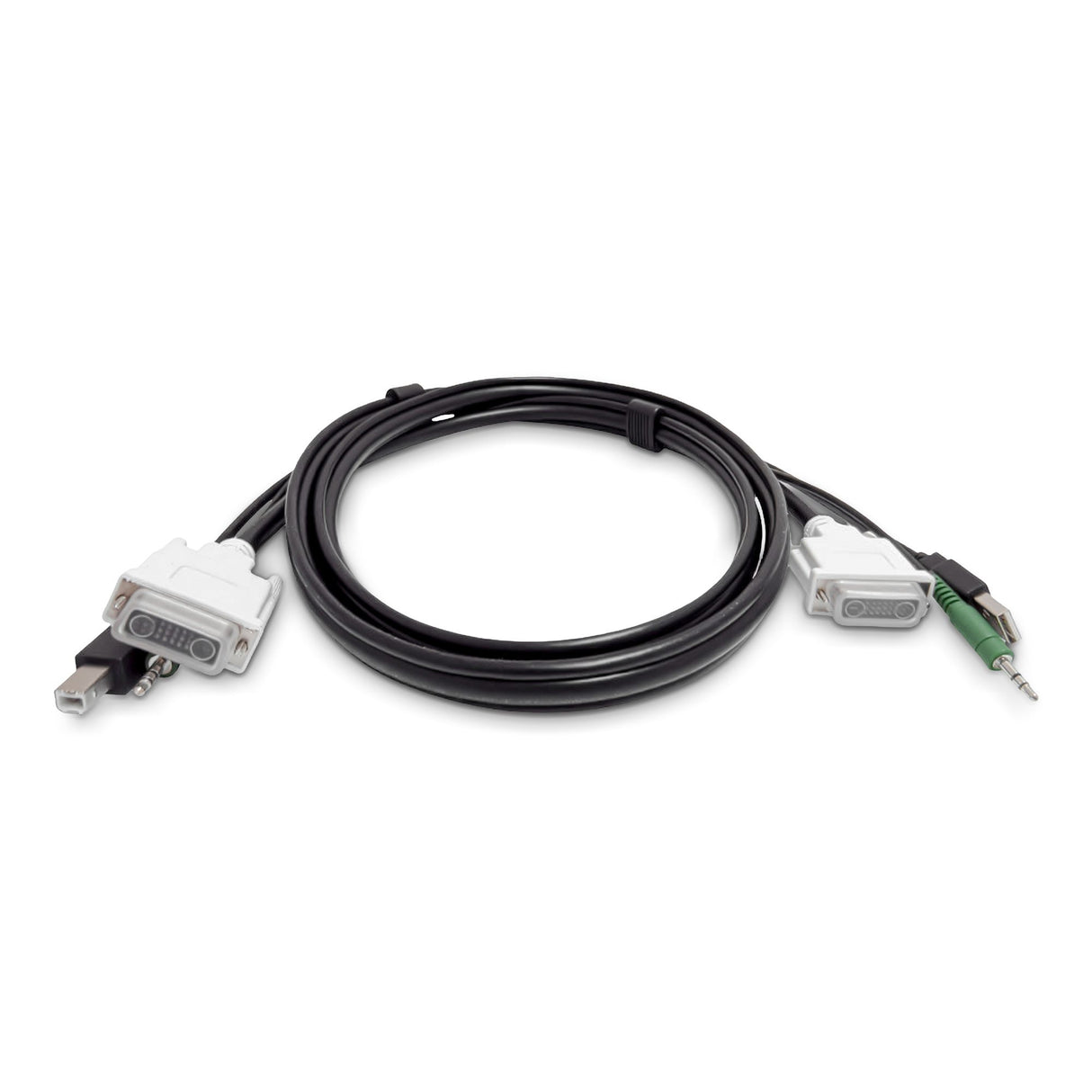 StarTech.com 6ft (1.8m) DVI KVM Cable, USB 2.0, 3.5mm Audio, Universally Compatible Combo Cable for KVM Switches, TAA Compliant