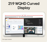 LG 34U601B-B computer monitor 86.4 cm (34") 3440 x 1440 pixels Dual WQHD LCD Black