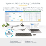 StarTech.com USB-C Multiport Adapter w/Attached USB-C to USB-A Dongle, Dual HDMI (4K30Hz/1080p60Hz), 3x USB-A 5Gbps, Mini Travel Dock, Laptop Docking Station, 1.3ft/40cm Cable