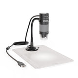 Plugable Technologies Digital Microscope with Flexible Arm Observation Stand Compatible with USB and USB-C Windows, macOS, ChromeOS, iPad (USB C), Android, Linux systems (2MP, 250x Magnification)