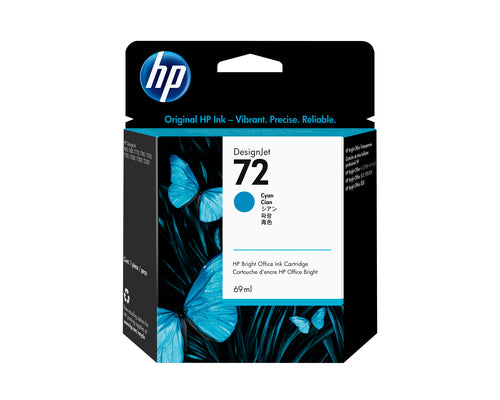 HP Cartouche d'encre cyan clair n°72 69-ml avec encre Vivera print head Thermal inkjet