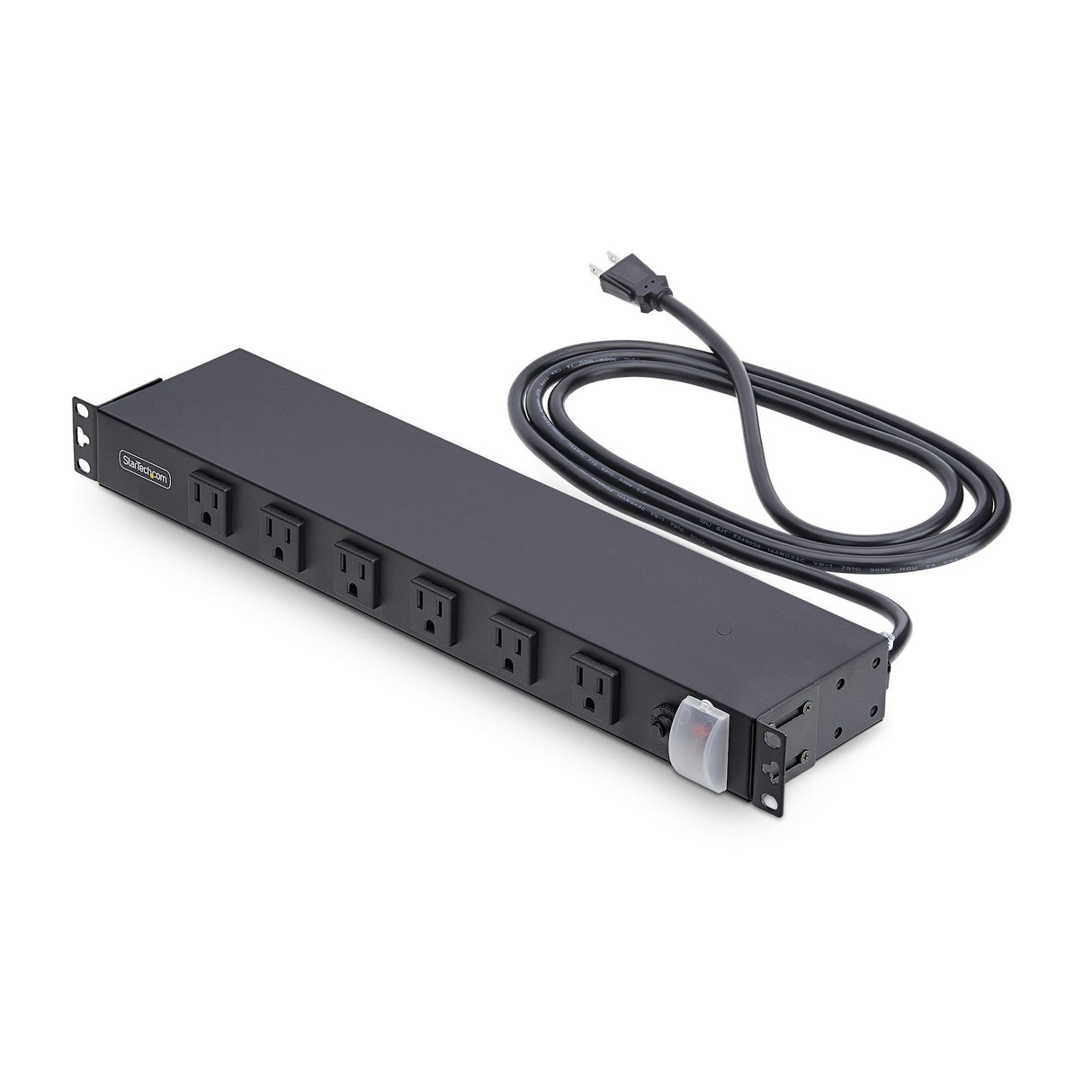 StarTech.com 12-Outlet Rackmount PDU, 1U Server Power Strip with Wide-Spaced Right-Angle Ports, Mounted Power Distribution Unit for 19-Inch Racks and Cabinets