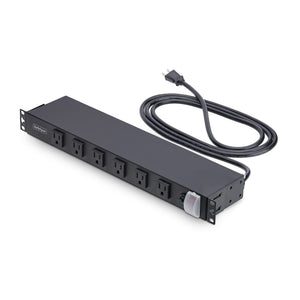 StarTech.com 12-Outlet Rackmount PDU, 1U Server Power Strip with Wide-Spaced Right-Angle Ports, Mounted Power Distribution Unit for 19-Inch Racks and Cabinets