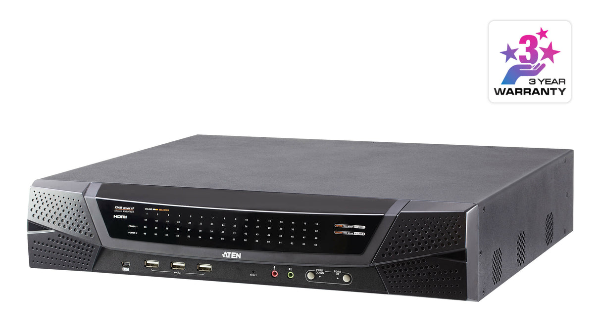 ATEN KN8064VB KVM switch Black