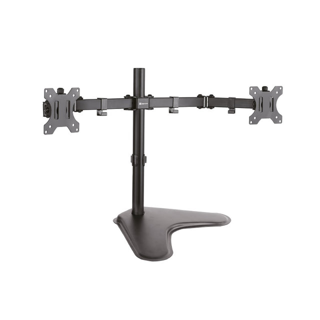 Klipxtreme Dual Monitor Mount Desktop Stand Up to 32in Full Motion Tilt Swivel and Rotation VESA - Black